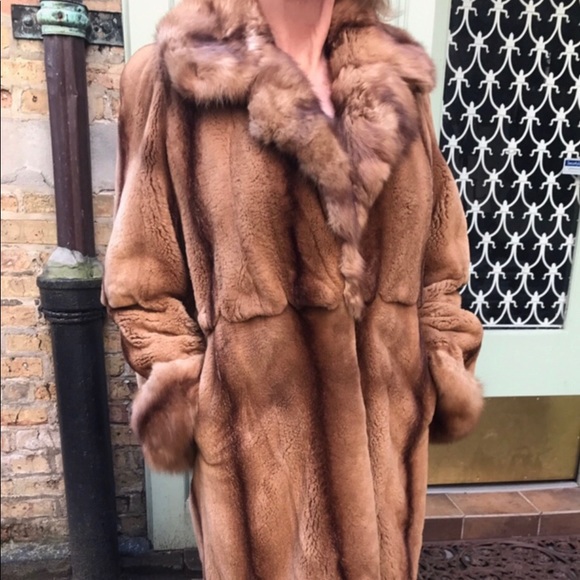 Sheared mink and sable full length coat. - Picture 2 of 9